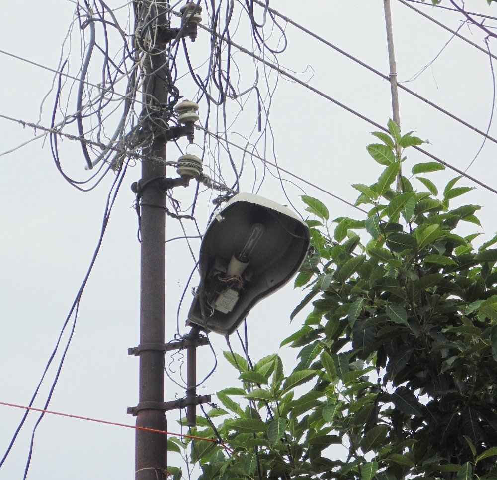 Street lights of the road were damaged for months